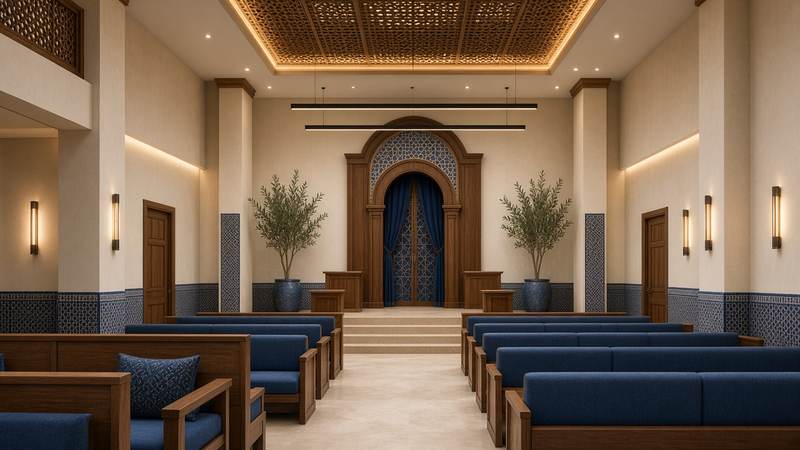Beth El (Henri Cadoch) synagogue in Guéliz, Marrakech